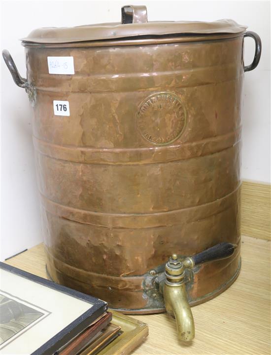 A Victorian copper cistern